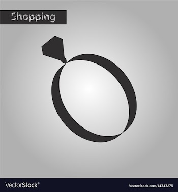 Black and white style icon engagement ring vector image