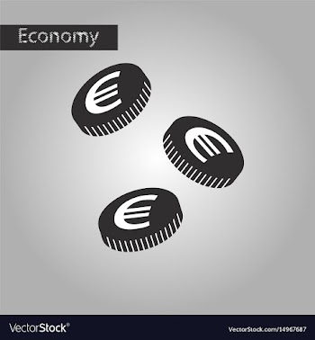 Black and white style icon euro cents vector image