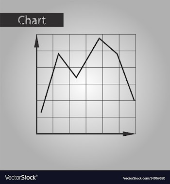 Black and white style icon falling graph vector image