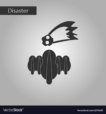 Black and white style icon falling meteorite vector image