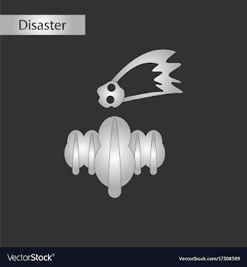 Black and white style icon falling meteorite vector image