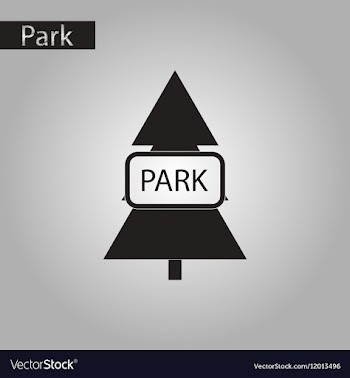 Black and white style icon fir park vector image
