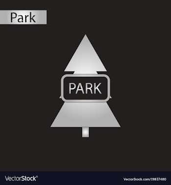 Black and white style icon fir park vector image