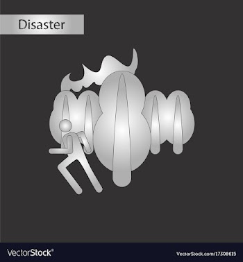 Black and white style icon fire in forest human vector image