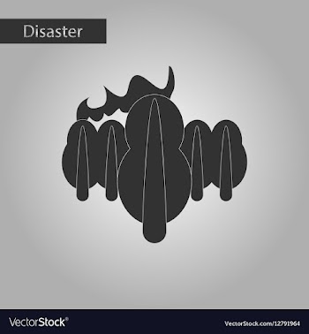 Black and white style icon fire in the forest vector image