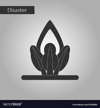 Black and white style icon fire in the forest vector image