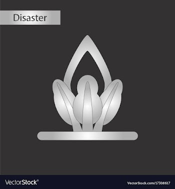 Black and white style icon fire in the forest vector image