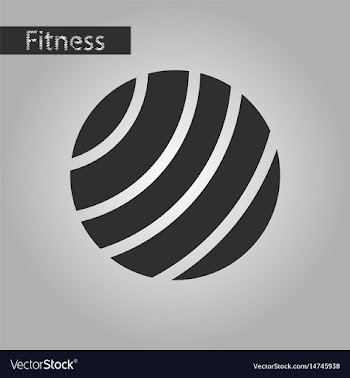 Black and white style icon fitball vector image