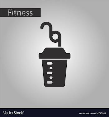 Black and white style icon fitness cocktail vector image