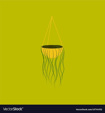 Black and white style icon flower pot vector image