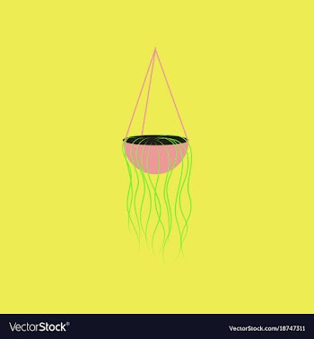 Black and white style icon flower pot vector image