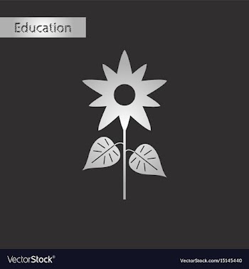 Black and white style icon flower vector image