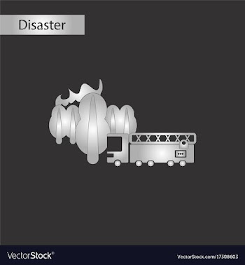 Black and white style icon forest fire truck vector image