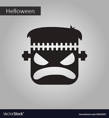 Black and white style icon frankenstein vector image