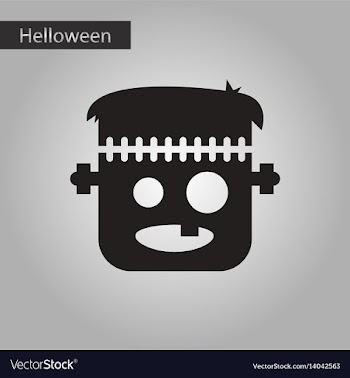 Black and white style icon frankenstein vector image