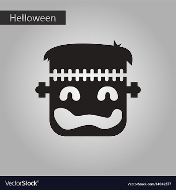 Black and white style icon frankenstein vector image