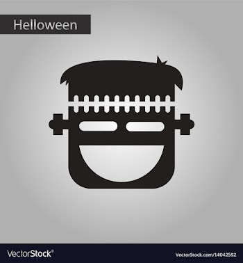 Black and white style icon frankenstein vector image