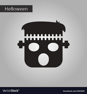 Black and white style icon frankenstein vector image