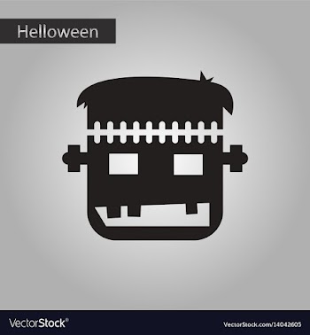 Black and white style icon frankenstein vector image