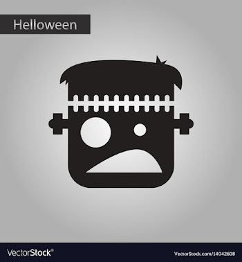 Black and white style icon frankenstein vector image