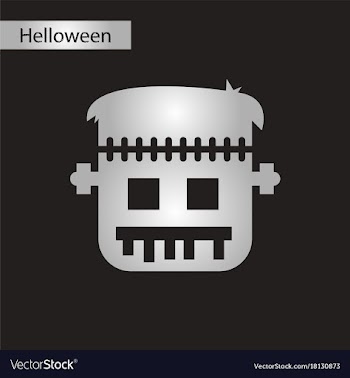 Black and white style icon frankenstein vector image