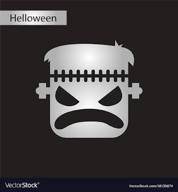 Black and white style icon frankenstein vector image