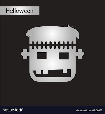 Black and white style icon frankenstein vector image