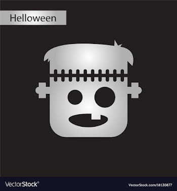 Black and white style icon frankenstein vector image