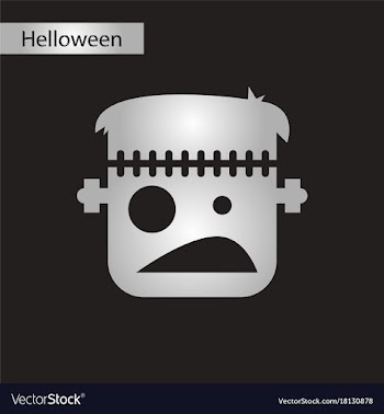Black and white style icon frankenstein vector image