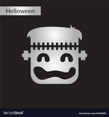 Black and white style icon frankenstein vector image