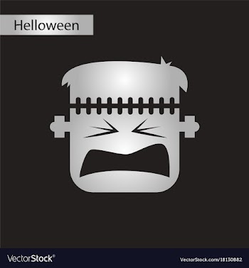 Black and white style icon frankenstein vector image