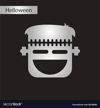 Black and white style icon frankenstein vector image