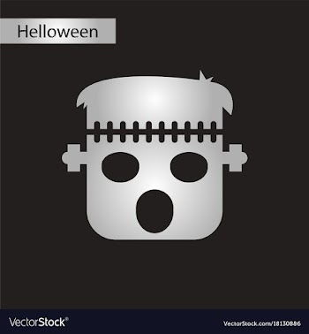 Black and white style icon frankenstein vector image