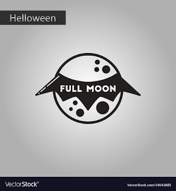 Black and white style icon full moon bat vector image