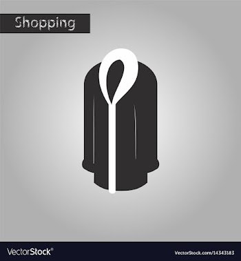 Black and white style icon fur coat vector image