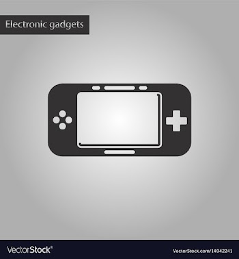 Black and white style icon game console vector image