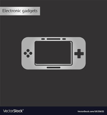 Black and white style icon game console vector image