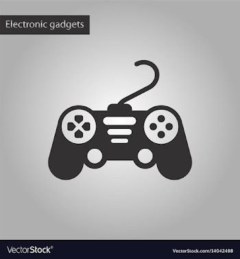 Black and white style icon game joystick vector image