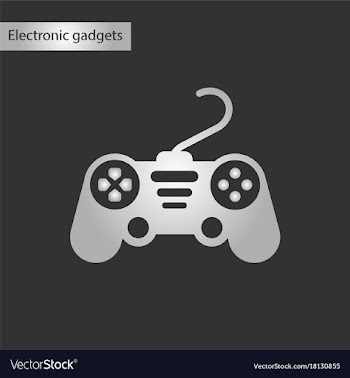 Black and white style icon game joystick vector image