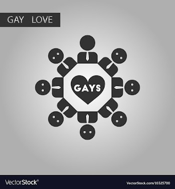 Black and white style icon gay in love community vector image