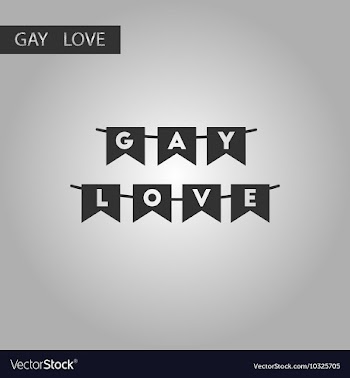 Black and white style icon gay love garland vector image