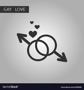 Black and white style icon gay male symbol vector image
