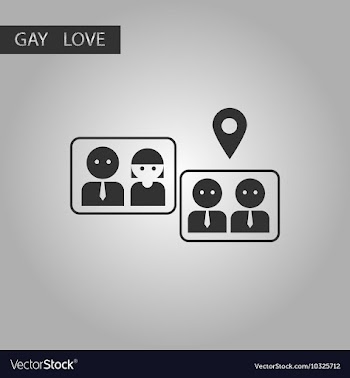 Black and white style icon gay marriage vector image