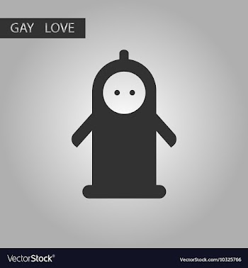 Black and white style icon gays condom vector image