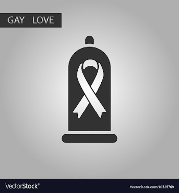 Black and white style icon gays condom vector image