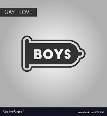 Black and white style icon gays condom vector image