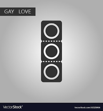 Black and white style icon gays condom vector image