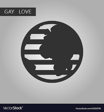 Black and white style icon gays Earth symbol vector image