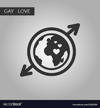 Black and white style icon gays Earth symbol vector image