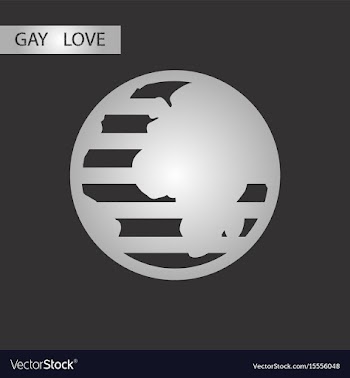 Black and white style icon gays earth symbol vector image